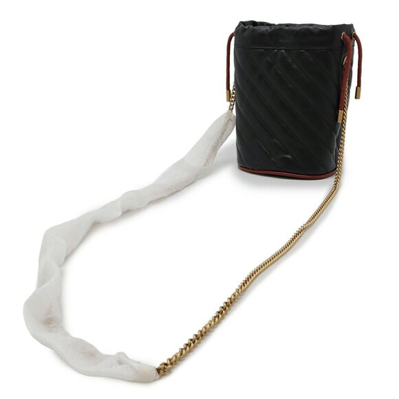 GUCCI Authentic Black Leather GG Marmont Shoulder Bag - Picture 3 of 7